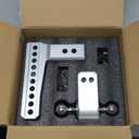 METOWARE Adjustable Trailer Hitch - Aluminum Tow Hitch Fits 2.5-Inch Receiver - Heavy Duty Drop Hitch with 8-Inch Drop/Rise for Truck (18,000 LBS GTW), Double Stainless Steel Locks & Hitch Pin