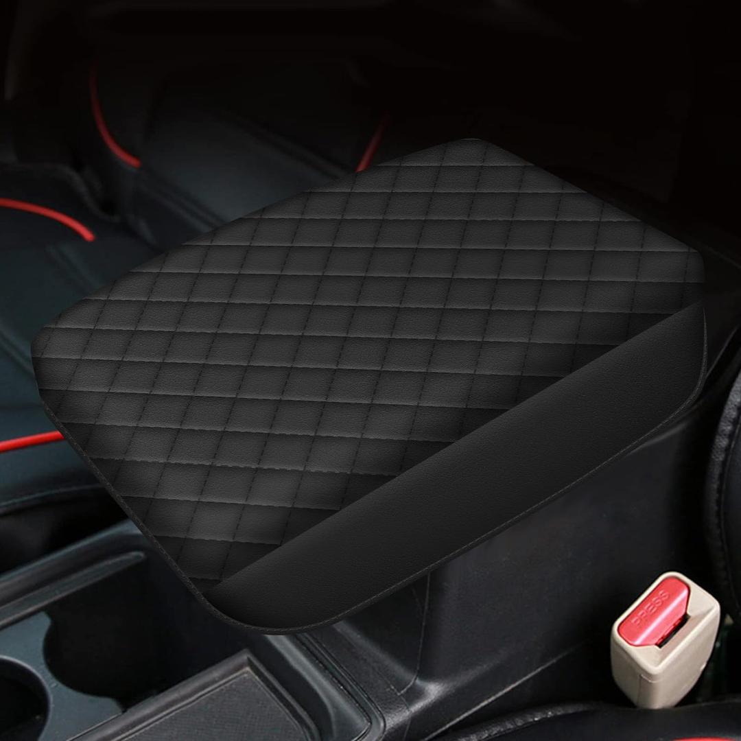 AOMSAZTO Heightening Armrest Pad for 2012 2013 2014 2015 2016 Honda CRV Middle Leather Black