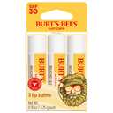 Burts Bees SPF 30 Lip Balm, Beaches and Cream, Water-Resistant Sun Care, Nano-Free Zinc Oxide Formula, Natural Origin Conditioning Lip Treatment, 3 Tubes, 0.15 oz.