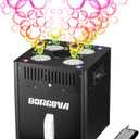 Stage Bubble Machine with Lights, DMX Control, Wireless Remote - Perfect for Weddings, Commercial Performances, Kids Parties, and Carnivals