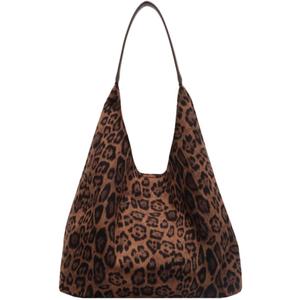 Cheetah Leopard Print Tote Bag Large Capacity Bag Leopard Bag Women Shopper Women's Bag (Brown)