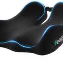 Feagar Office Chair Cushion for Sciatica & Tailbone Pain Relief  Extra Thick Memory Foam Seat Cushion for Long Sitting, Desk Chair & Wheelchair, Non-Slip Bottom (Black)