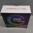 Smart Light Sound Machine with Wireless Charger, Music Rhythm Atmosphere Light, Bluetooth Speaker, Clock Alarm, Button and APP Control (White)