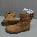  Mid Calf Flat Boots for Women Pull On Round Toe Side Zip Fall and Winter Fashion Comfortable Boots 7