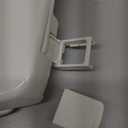 Bemis Aurora Slow Close Toilet Seat, Easy Clean Hinges and Adjustable Perfect Fit Plastic Seat, Made in USA, Elongated, White