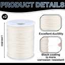 PVC Decoy Line 2 Rolls Waterfowl Decoy Cord Line 110m Anti Corrosion Durable Tangle and Rot Free 360 ft Bait Rope for Fishing Outdoor Use Floating Duck Decoys Hunting Accessories (Clear)