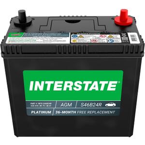 Interstate Batteries Group S46B24R AGM Car Battery Replacement (MTX-S46B24R) 12V, 410 CCA, Automotive Battery for Cars