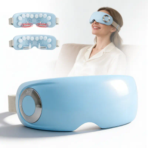 Eye Steam Massager for Dry Eyes,Heated Eye Mask Massager with Cold & Hot Compress Modes,3 Heats 4 Modes,Heated Care Device for Relax Eye Strain,Rechargeable & Portable,Gifts for Men Women