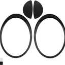 Osompar Headlight Trim Ring with Headlight Washer Cover Compatible with 2007-2015 MINI Cooper Gen2 R55 R56 R57 R58 R59 Black Pair Replaces 51137149905 61672752559 Driver Passenger Side