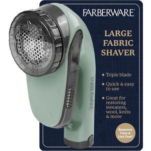 Farberware Large Lint Remover Fabric Shaver – Battery Operated Lint Shaver with Triple Blades for Clothes, Sweater Shaver to Remove Fuzz, Lint Balls, Pilling for Clothing, Couch, Furniture