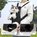 Pet Carrier Backpack, Adjustable Pet Front Carriers for Small Medium Dogs Cats 5-18 Lbs, Legs Out, Dog Cat Carrier Backpack for Hiking, Camping, Traveling, Cycling (Black,LargeFit:10-18lb)
