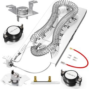 Funmit 3387747 Dryer Heating Element Replacement for Whirlpool Maytag Kenmore, Including 279973 3392519 Dryer Thermal Fuse and 279816 Thermostat Kit, Replaces WP3387747 8527865 AP6008281 PS344597