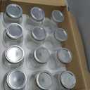 Jucoan 12 Pack 24 oz Glass Mason Jar Canning Jar with Silver Airtight Metal Lids, Regular Mouth Glass Jars for Preserving Fruits, Vegetables, Pickles, Tomato Juices and Sauces (Square Shape)