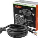 CURT 56623 Replacement 7-Pin RV Blade Trailer Wiring Harness Plug, 10-Foot Blunt-Cut Wires, Boxed