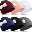 6 Pcs Polyester Chemo Turban Headwear Soft Cancer Headwear Elastic Chemo Hats for Women Head Scarf with Hair Loss