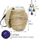 Hamiledyi Birds Nest Straw Birdhouse Natural Fiber Bird Nest Hut Cozy Resting Breeding Place with Birds Toy for Medium-Sized Parrots Conures Cockatiel,Large