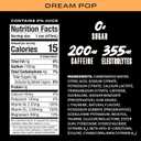 PRIME Energy DREAMPOP, Sugar Free Energy Drink, 200mg Caffeine and 355mg of Electrolytes for Hydration, Low Calorie, Vegan, Gluten Free, 16 Fluid Ounce, 12 Pack (EXP 09/01/27)