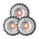 3 Pieces 5/8 Inch Wood Carving Disc Chain Disc Saw Blades for 4 Inch/ 4-1/2 Inch Angle Grinder-4 Inch 22 Teeth Wood Carving Discs