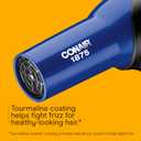 Conair Turbo 1875W Hair Dryer, Ionic Blow Dryer, Diffuser Hair Dryer for Frizz F-ree Curls & Waves, Fast-Dry Hair Dryers for Women, Hair Dryer with Diffuser, Hair Diffuser & Concentrator, Blue/Black
