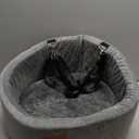 Dog Car Seat for Small Dogs Up to 30 Lbs,Ultra Soft Fabric Fill in Comfy Memory Foam,Happy Pet Ride,2 Safety Dog Leashes,Fully Detachable and Washable,Anti Slip Base(Grey)