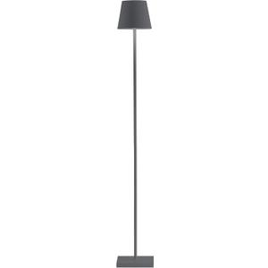 Zafferano, Poldina L Lamp, Rechargeable Cordless Floor Lamp with Touch Controls, Suitable for Indoor and Outdoor, Dimmer, 2200-3000 K, Adjustable Height 20.4-48 Inches, Dark Grey Color