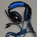 BENGOO G9000 Gaming Headset Professional 3.5mm PC LED Light Game Bass Headphones Stereo Noise Isolation Over-ear Headset Headband with Mic Microphone For PS4 Laptop Computer and Smart Phone