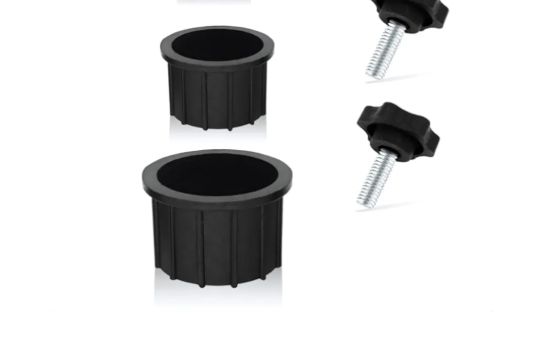 HOMSHADE 1" Umbrella Hole Ring Adapter for Balcony Umbrella, Fits All 1.5" Standard Base Hole Ring, Includes 1"(26mm), 1.5"(38mm), 1.9"(48mm) Hole Rings and 2 Handle Knobs