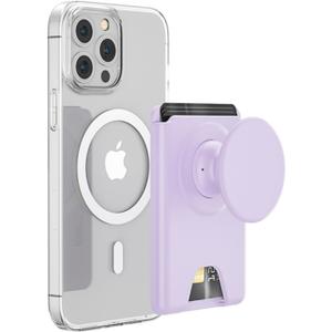 AUROX for MagSafe Wallet Stand, Magnetic Wallet Stand, for Magsafe Phone Grip Card Holder, Magnetic Card Wallet Holder with Collapsible Grip, for iPhone 17 16 15 14 13 12 Series, Fit 3 Cards, Purple