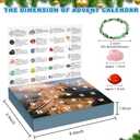 Crystal Advent Calendar 2024 Adult Kids-24 Days Rocks,Gemstones,Geode,DIY Bracelet,Crystal Necklace,Stone Learning Collection Advent Countdown Calendar,Christmas Gift for Girls Boys