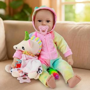 GOAROY Lifelike Baby Dolls Girl, 18 inch Large Realistic Sweet Soft Body Baby Doll Real Life Baby Dolls Girl, with Accessories Gift for Kids Age 3 4 5 6 7 8+