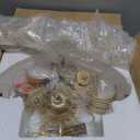 Bestier Modern Gold Pendant Chandelier Crystal Raindrop Lighting Ceiling Light Fixture Lamp for Dining Room Bathroom Bedroom Livingroom entryway 3 E12 Bulbs Required D16 in x H18 in