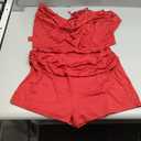 Ophestin Women 2 Piece Sets Sexy Sleeveless Halter Neck Backless Crop Tops Bodycon Shorts Set Club Party Going Out Outfits (Red, XL)