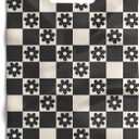 Package Mint 100 Pack 9x12 Reusable Merchandise Gift Bags with Handles – Daisy Checkerboard Design for Boutiques, Retail, and Party Favor Packaging