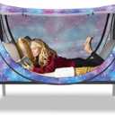 Privacy Pop up Eclipse Bed Tent Bed Drapes (Unicorn Galaxy, Twin) (41"W x 79"L (Pack of 1)