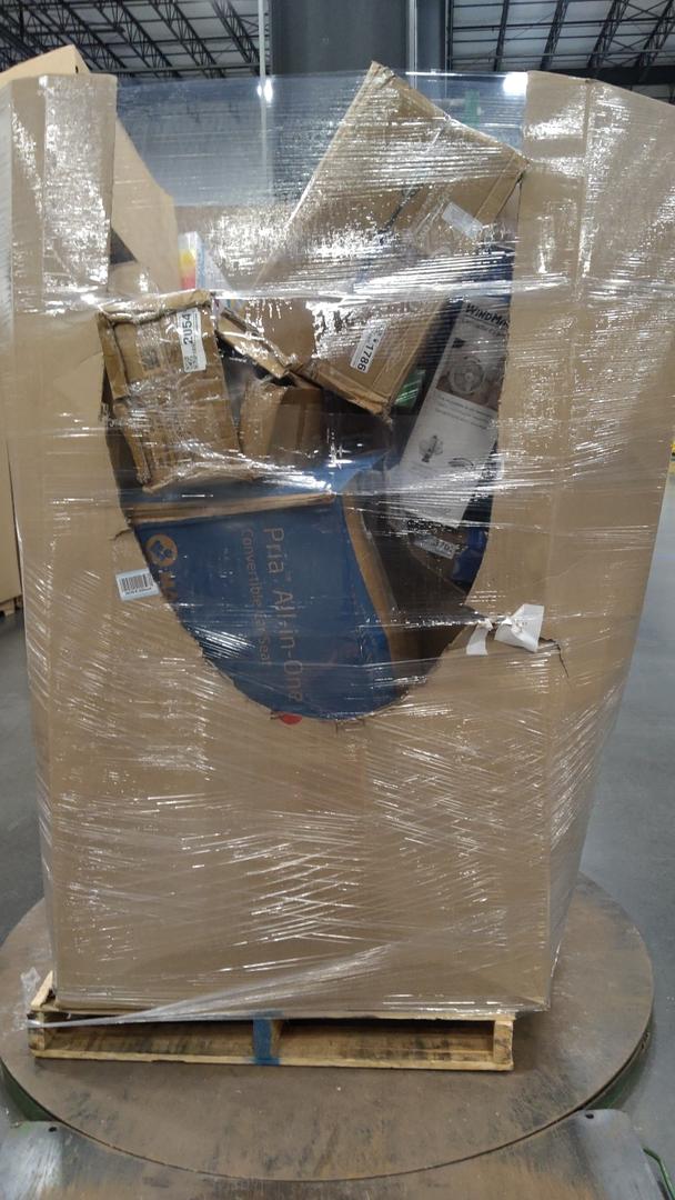 Pallet of salvage items