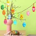 3 x Easter Tree Decorations,Hanging Easter Egg Ornaments for Tree Decorations Indoor Outdoor 12Pcs
