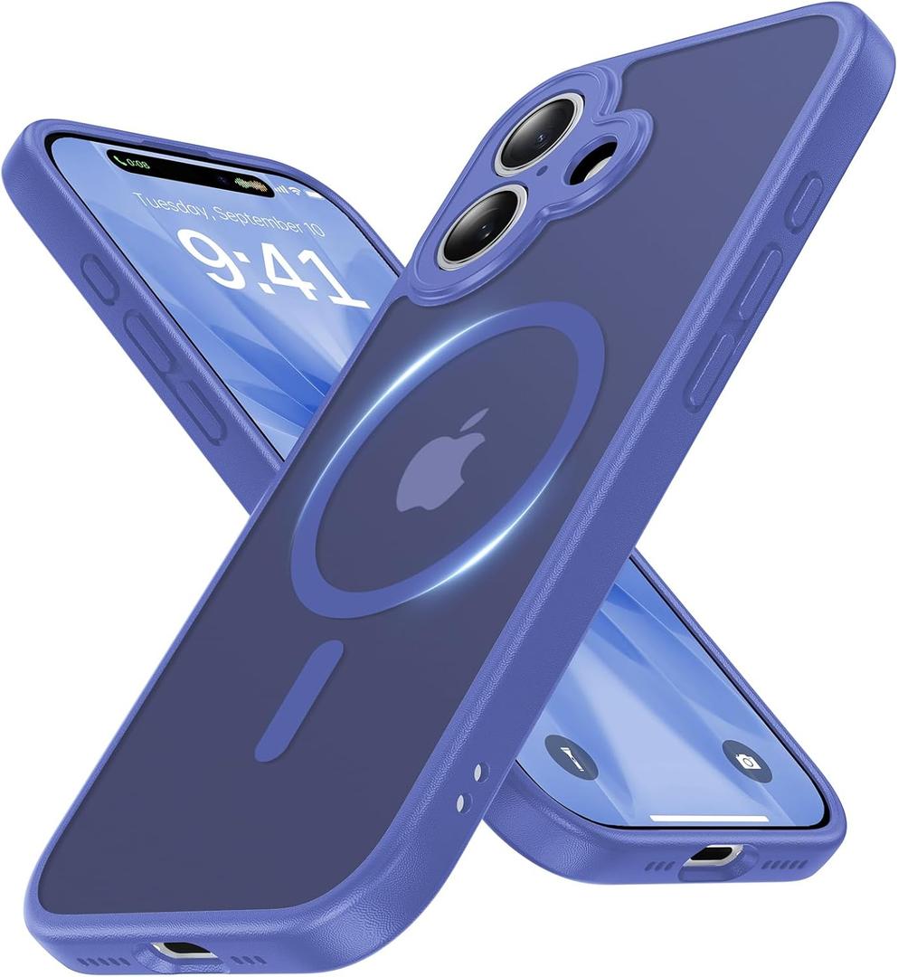 Faiono Magnetic for iPhone 17 Case [Full Camera Protection][Military-Grade Protection][Compatible with MagSafe] Shockproof Protective Slim Phone Case for iPhone 17, Cobalt Blue