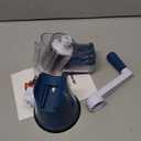 Geedel Rotary Cheese Grater, Kitchen Mandoline Vegetable Slicer with 3 Interchangeable Blades, Easy to Clean Rotary Grater Slicer for Fruit, Vegetables, Nuts (Blue)