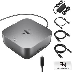 HP Docking Station for Laptop Dual Monitor and Charging Bundle - HP Thunderbolt 4 Ultra 100W G6 Dock with 100W AC Adapter, HDMI & DP Cable & USB-C Cable