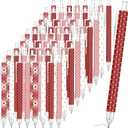 72 Pcs Valentine's Day Heart Ballpoint Pens Bulk with Black Ink Retractable Pens Bulk Party Favors for Coworkers Employee Team Staff Family Office Supplies, 4 Styles