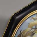 SIMON'S SHOP Picture Frames 8x10 for Wall and Tabletop, Black Octagon Frame with 8x10 Oval Photo Opening, Vintage Traditional Home Room Decor