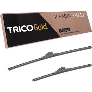 TRICO Gold (18-2417) 24 & 17 Inch Pack of 2 Automotive Replacement Windshield Wiper Blades for My Car Premium All Weather Beam Blade for Select Vehicle Models
