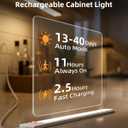 EZVALO 10inch Under Cabinet Lighting, 2500mAh Rechargeable Motion Sensor Lights Indoor with 3 Color Temps, 2 Pack Magnetic Closet Light, 80 LED Dimmable Under Counter Lights for Kitchen, Shelf, Stair (Silver)