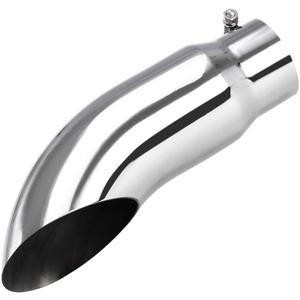 Upower Diesel Exhaust Tip Turn Down 4 inch inlet 5" outlet diameter 16" Long Stainless Steel 304 Bolt On Tailpipe