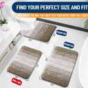 OLANLY Luxury Toilet Rugs U-Shaped 24x20, Extra Soft and Absorbent Microfiber Bathroom Rugs, Non-Slip Plush Shaggy Bath Mat, Machine Wash Dry, Contour Bathroom Mats for Toilet Base, Coffee