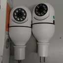 Light Bulb Security Camera Wireless Outdoor Indoor 2.4G WiFi Security Cameras for Home Security 360 PTZ Camera Motion Detection and Alarm Two-Way Audio Based E27 Light Bulb Socket (2 Pack (No Card))