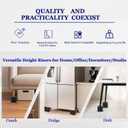 Bed Risers Heavy Duty, Adjustable Furniture Riser Blocks Lift 1.5, 3, 4.3 inches for Couch Table Desk Sofa Chair Legs, Refrigerator, Washing Machine - Support up to 4000 lbs (Black 8 Pack, 3 inch)