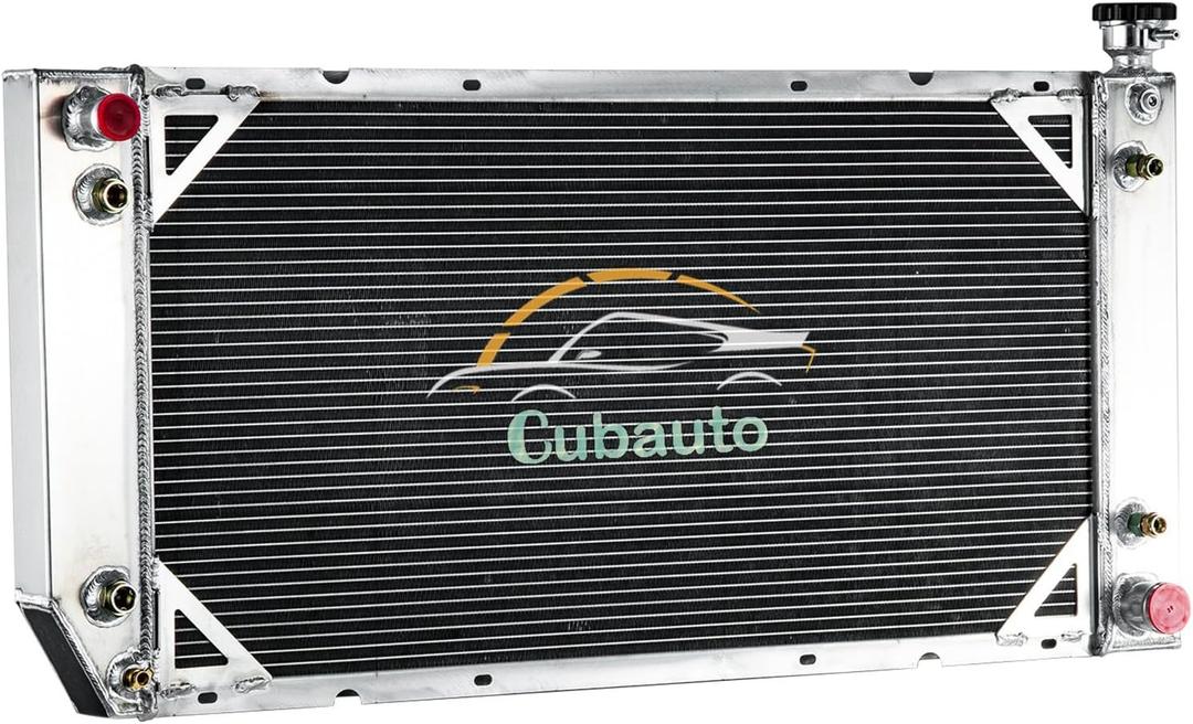 3 Row Aluminum Radiator For 1994-2000 Chevy/GMC C1500 C2500 C3500 K1500 K2500 K3500 Suburban Tahoe Yukon for Cadillac Escalade Pickup 5.7L 7.4L V8 Automotive Replacement Engine Radiator
