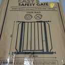 Regalo Safety 29-38.5" Baby Gate for Doorways & Bottom of Stairs, Pressure Mounted Baby Gate with Door for Babies, Toddlers & Pets, Tested & Safe for 30 Years, American Designed, American Owned, Black