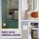 ENERLITES Screwless Decorator Wall Plates Child Safe Outlet Covers, Size 2-Gang 4.68" H x 4.73 L, Unbreakable Polycarbonate Thermoplastic, SI8832-W-5PCS, Glossy, White (5 Pack)